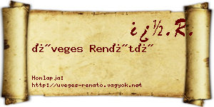 Üveges Renátó névjegykártya