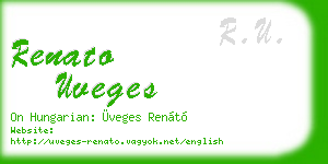 renato uveges business card