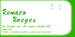 renato uveges business card